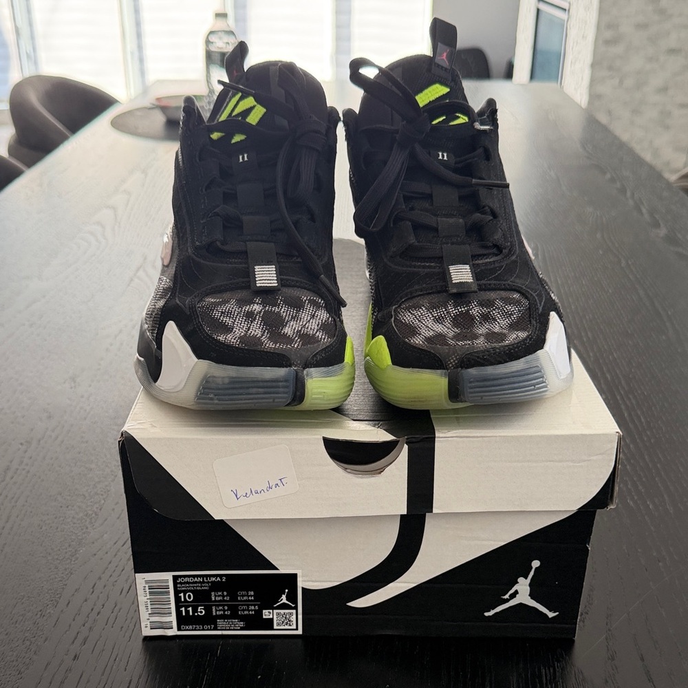 Jordan Luca 2 Men Black and Green Basketball Shoes